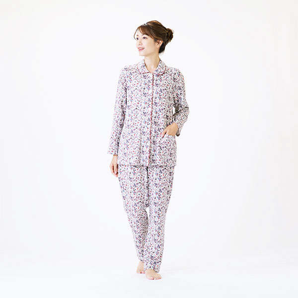 新品】リバティ LIBERTY fabric厚手スムースニットパジャマ（M)A