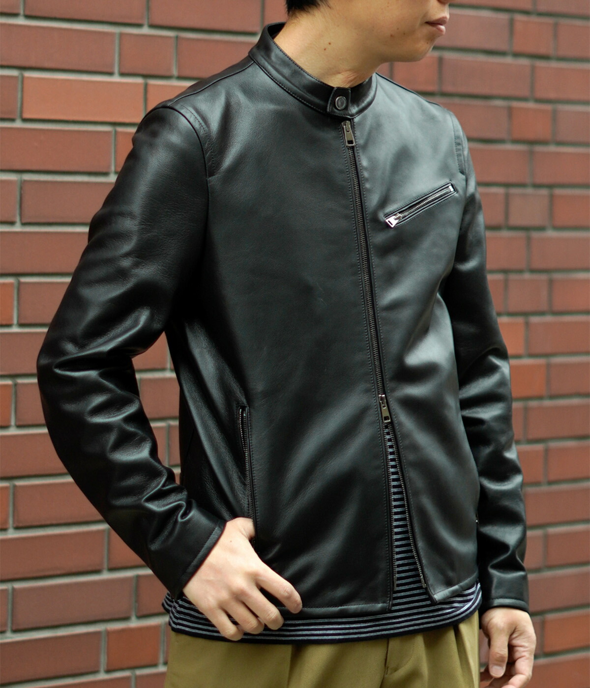 楽天市場】[送料無料]MOLEC : プロンジェラムレザー 襟付きシングル