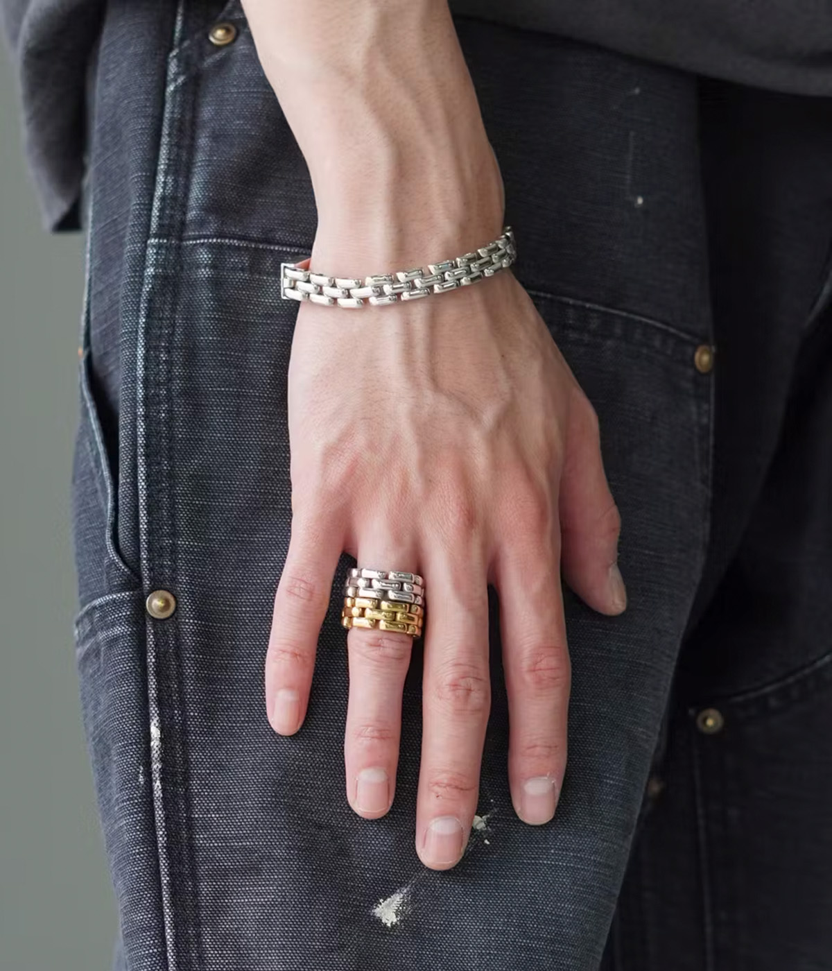 楽天市場】[送料無料]LAVER : 3 LINK RING - GOLD - : LAVER-NO-17