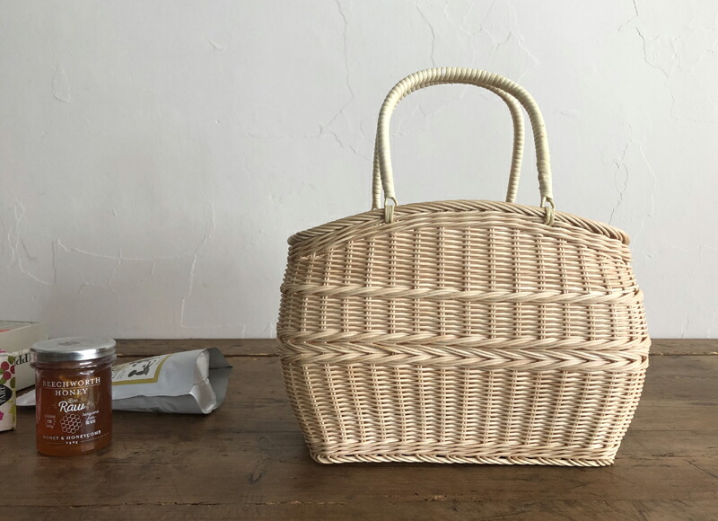 楽天市場】松野屋 籐コヅツ買い物かご 生成B(S) 日本の職人が手掛ける