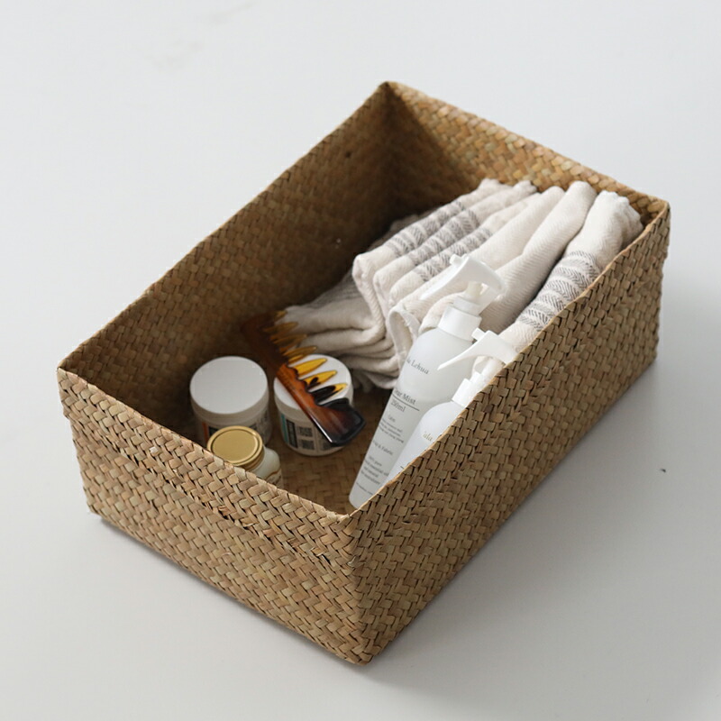 楽天市場】再入荷 カチュー 水草 かご 角型 3点セット ハンドメイド