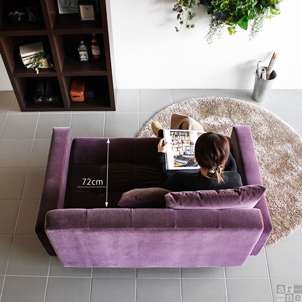 楽天市場】ソファ ローソファー 2人掛け 大きめ 脚付き 二人 ソファー