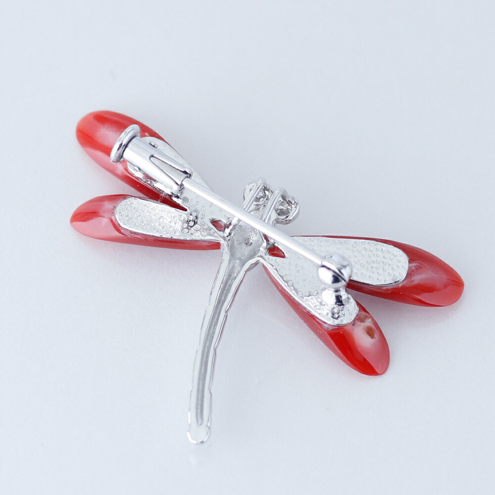 楽天市場】≪1年保証付き≫ 日本産血赤珊瑚 トンボ K18ホワイト