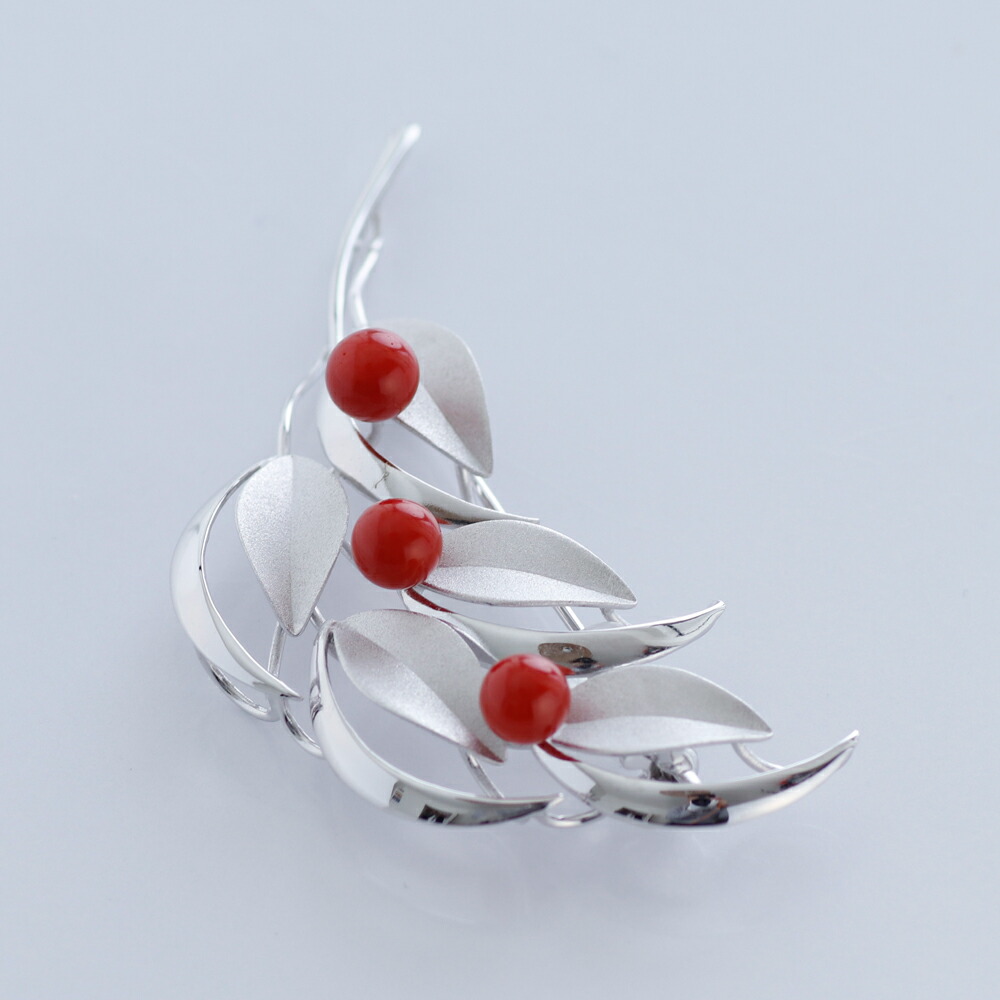 ブローチ◇珊瑚 / シルバー◇金工 コーラル サンゴ batch_br-913-01.jpg