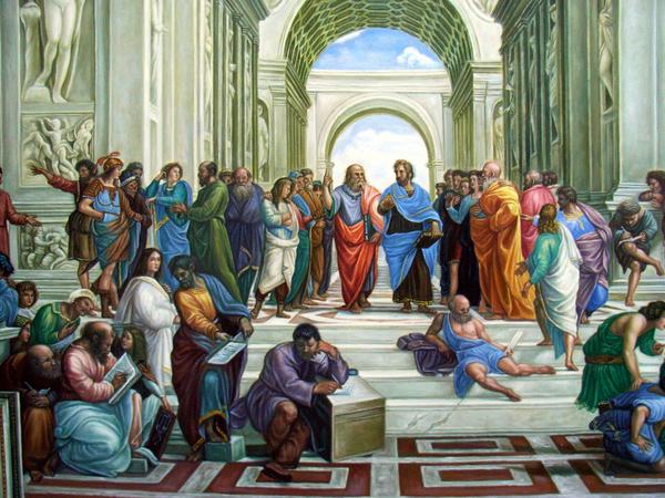 楽天市場】油絵 ラファエロの名作_アテネの学堂 MA339 : 絵画制作専門