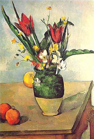 楽天市場】手描き 油絵 複製画 ポール・セザンヌ「チューリップの花瓶