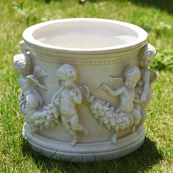 楽天市場】《決算☆4/19まで！》 アンティーク調 天使のプランター