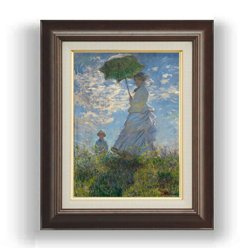 楽天市場】【油絵 直筆仕上げ】クロード・モネ 日傘を差す女 （左向き