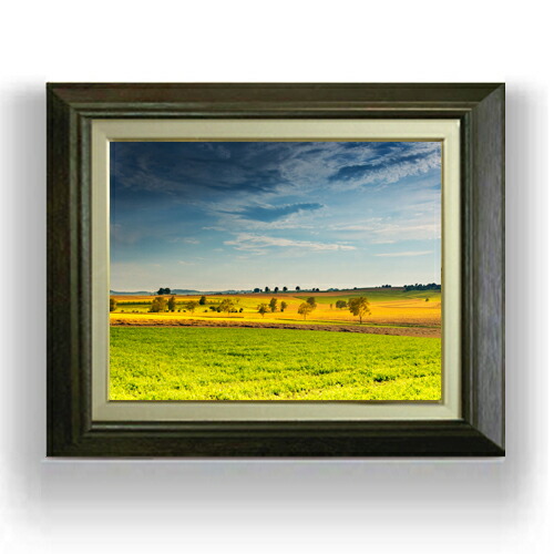 風景画 油彩画 緑と黄色のトーン27✖️24 風景画 油彩画 緑と黄色の