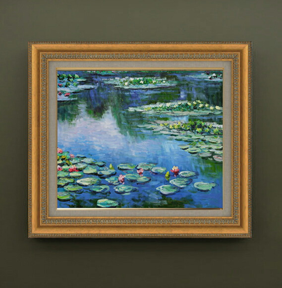 楽天市場】【油絵 直筆仕上げ】クロード・モネ 睡蓮 （5） F8 【額入り