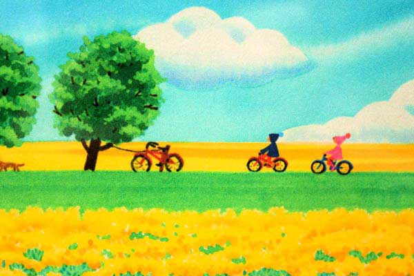 楽天市場】【レビュー特典付き】栗乃木ハルミ「菜の花畑4(自転車レース