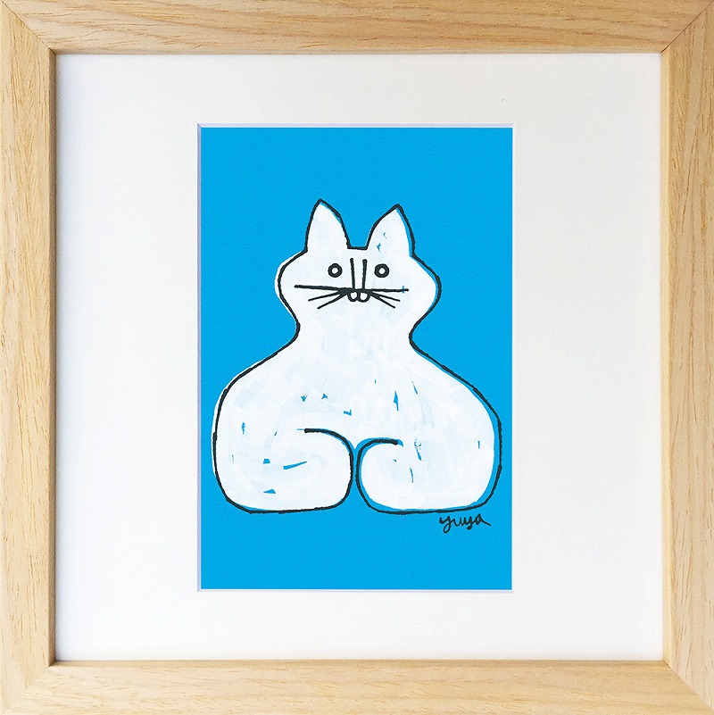 楽天市場】【レビュー特典付き】YUYA (ユウヤ)「白い猫」額付きアート