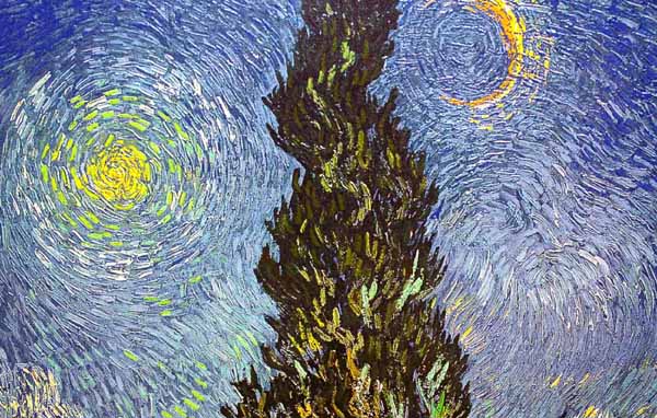 楽天市場】ファン ゴッホ「糸杉と星の見える道」展示用フック付