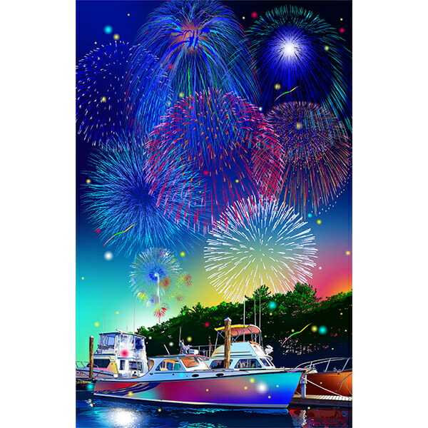 楽天市場】「瞬く火の花」□鈴木英人-版画（額装版画）□クルーザー