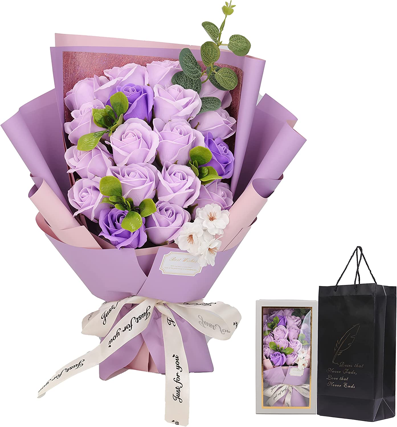 楽天市場】ソープフラワー花束 敬老の日 母の日フラワーギフト バラ 18