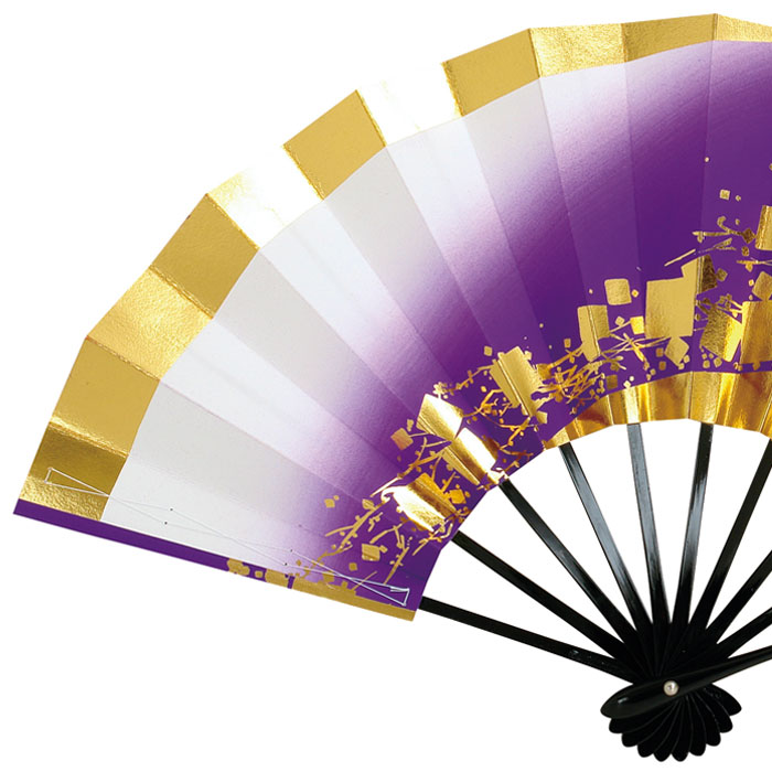 楽天市場】舞扇子 紫ぼかし 金箔 扇子箱付 日本製 日本舞踊 （o舞2274