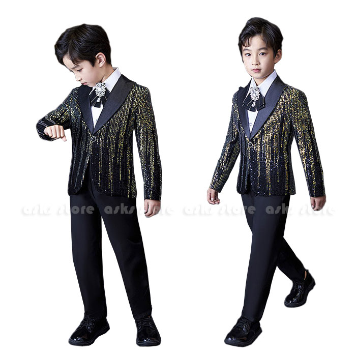 楽天市場】子供服 スーツセット 男の子 ジャケット スパンコール