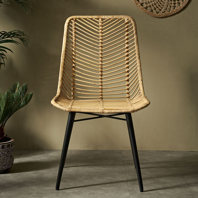 楽天市場】ラタンチェア チェア チェアー 1脚 単品 ラタン 籐 取り外し