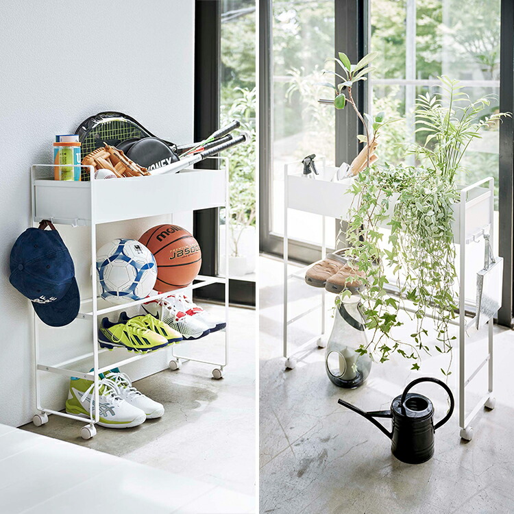 楽天市場】[ tower キャスター付き 玄関収納ラック タワー ] 山崎実業