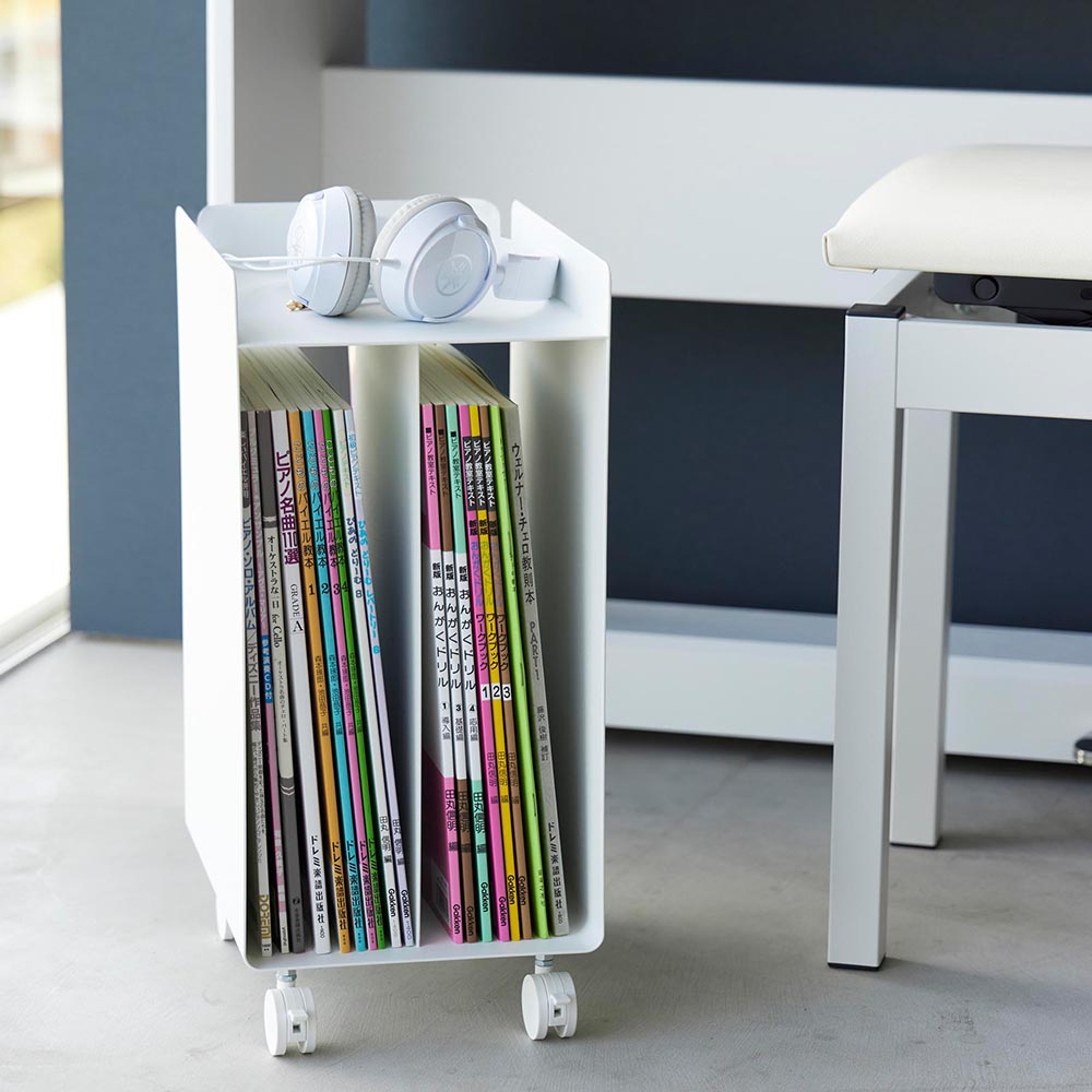 楽天市場】[ ピアノ下楽譜収納ワゴン タワー ] 山崎実業 タワー