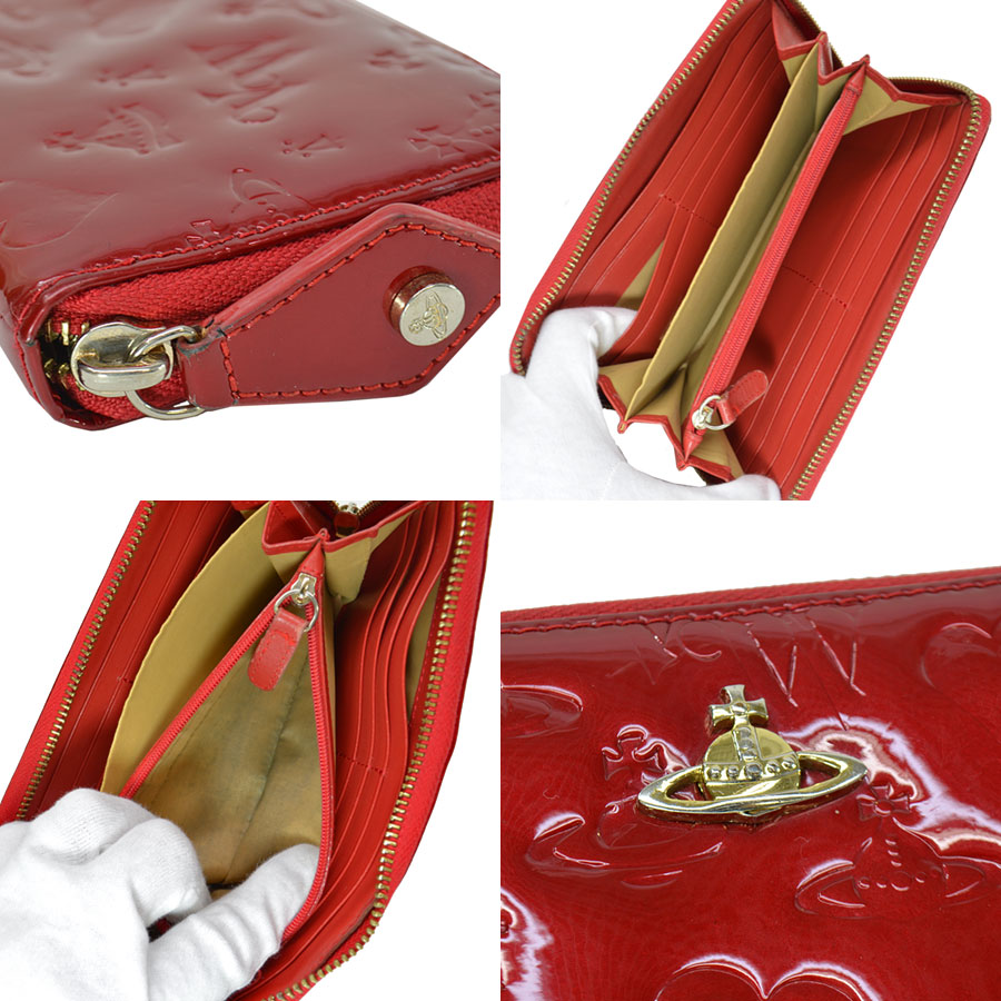 楽天市場】ヴィヴィアンウエストウッド 長財布 オーブ レッドxゴールド