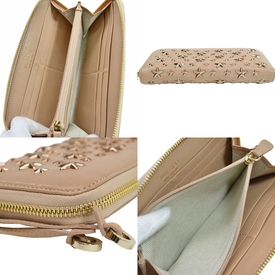 楽天市場】ジミーチュウ JIMMY CHOO 長財布 スタースタッズ ピンク系
