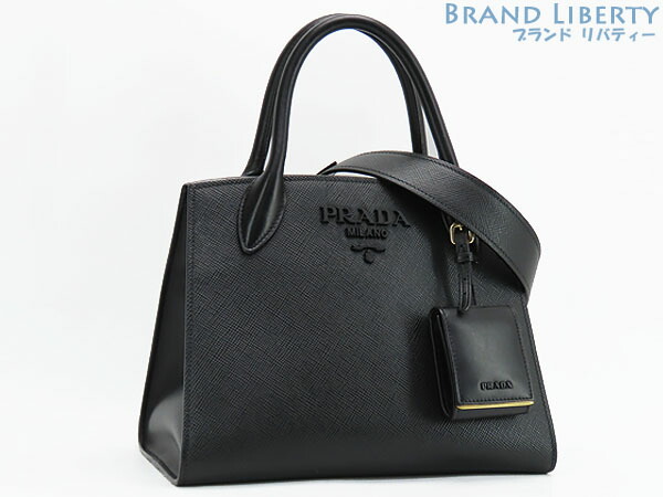 楽天市場】【超美品】プラダ PRADA モノクローム サフィアーノレザー