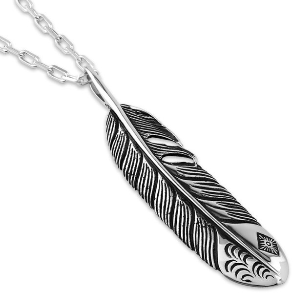 楽天市場】イーグル フェザー シルバーペンダントトップ*AQUA SILVER