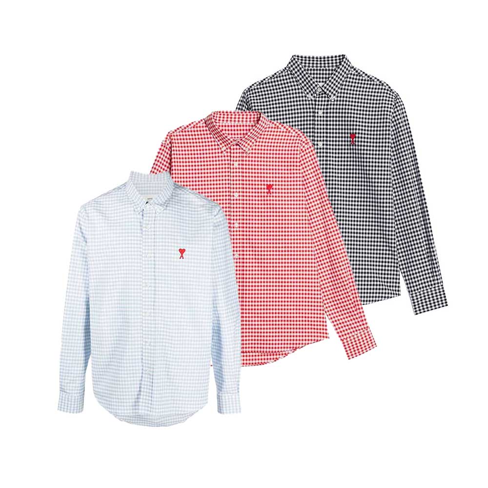 楽天市場】AMI PARIS｜アミパリス MEN'S ハートロゴ チェック シャツ