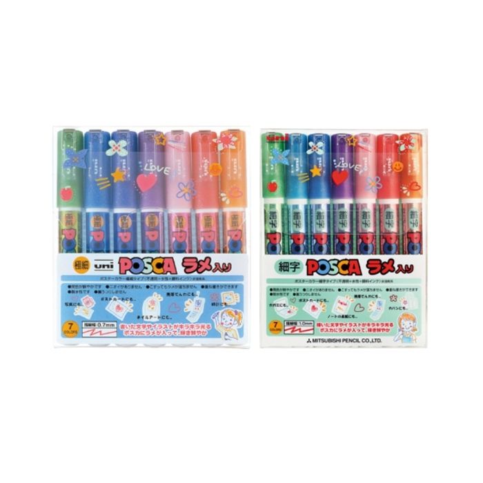 楽天市場】三菱鉛筆 水性サインペン ポスカ ラメ入り PC-1ML7C PC