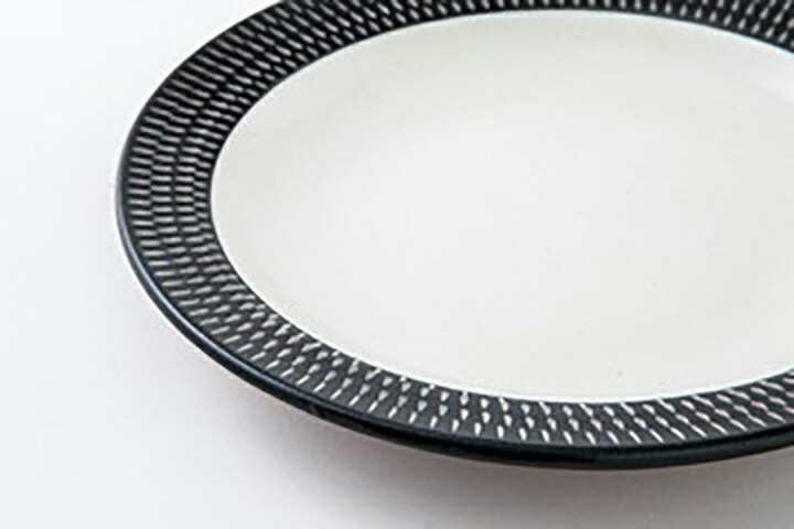 楽天市場】小石原焼 リム付平皿 大 黒呉須 飛びかんな【送料無料】柳瀬