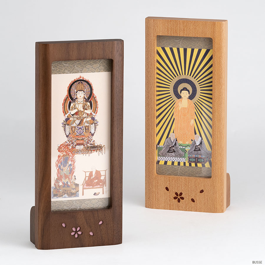 楽天市場】木製スタンド掛軸 さくら Sサイズ ウォールナット/樺桜 合幅