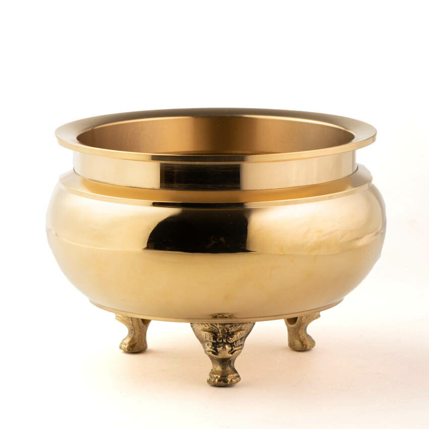 楽天市場】香呂 香炉 真鍮製 机上香呂 丸型 磨仕上 5号 和印 胴径約