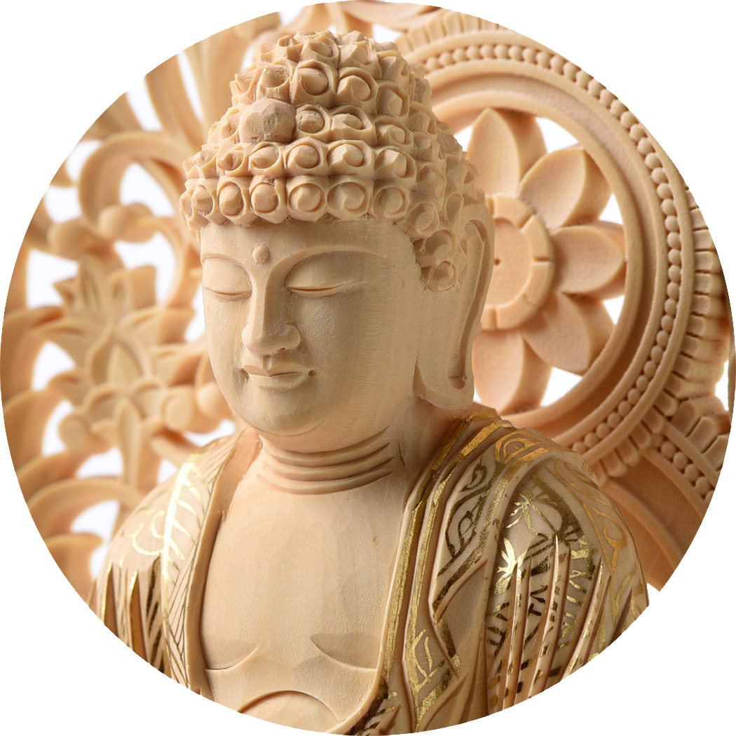 楽天市場】仏像 御本尊 総 柘植 (つげ)材 六角台座 2.0号[2寸] 座像