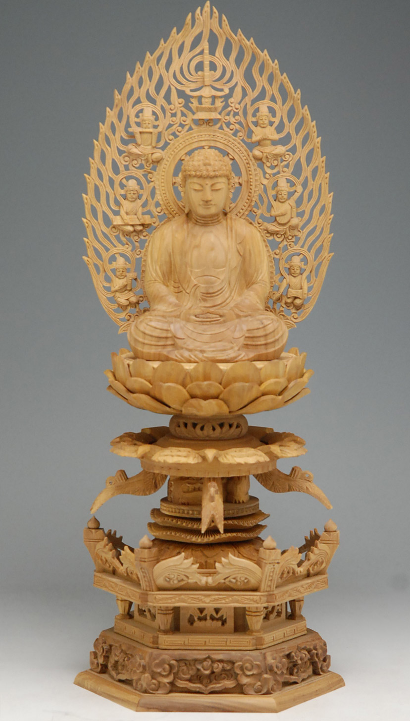 楽天市場】仏像 最高峰の素材 白檀 の 仏像 総 白檀 六角 ケマン 台座