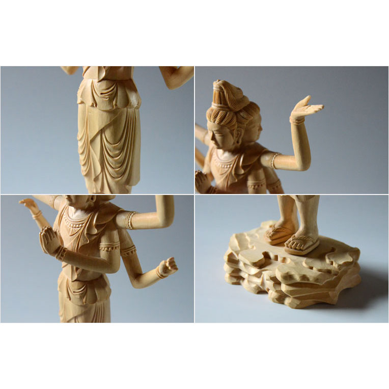 楽天市場】仏像【極上彫り 総柘植材・素彫り：阿修羅】仏壇・御本尊