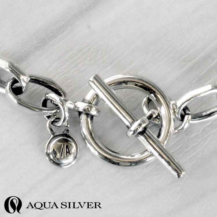 楽天市場】アクアシルバー ゆらぎ シルバー ブレスレット Medium Tバー