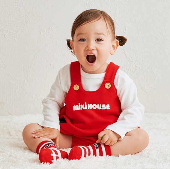 楽天市場】ミキハウス ロンパース フリー(80-90cm)【10-1511-687