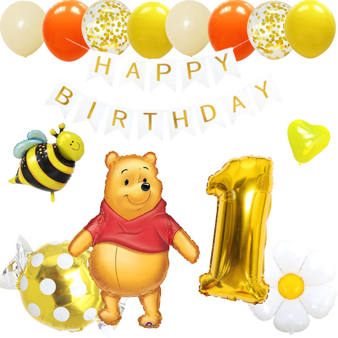 楽天市場】くまのプーさん ぷーさん 誕生日 飾り付けセットバルーン