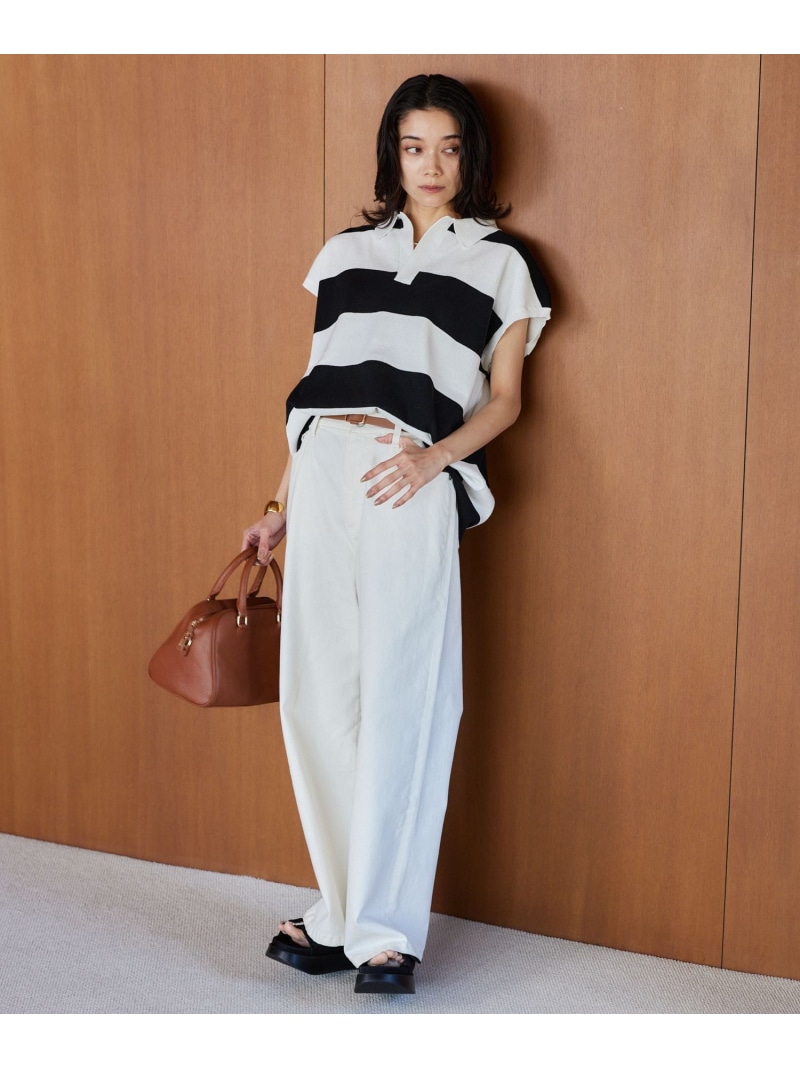 楽天市場】ソフトウエストワイドデニムパンツ【一部店舗限定