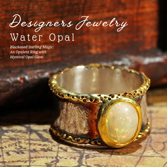 楽天市場】天然石 オパール 指輪 アンティーク シルバー SV925