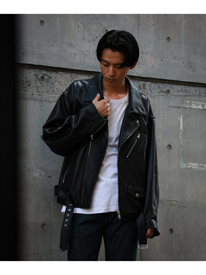 楽天市場】BEAMS / ルーズ ダブル レザーライダース ジャケット BEAMS