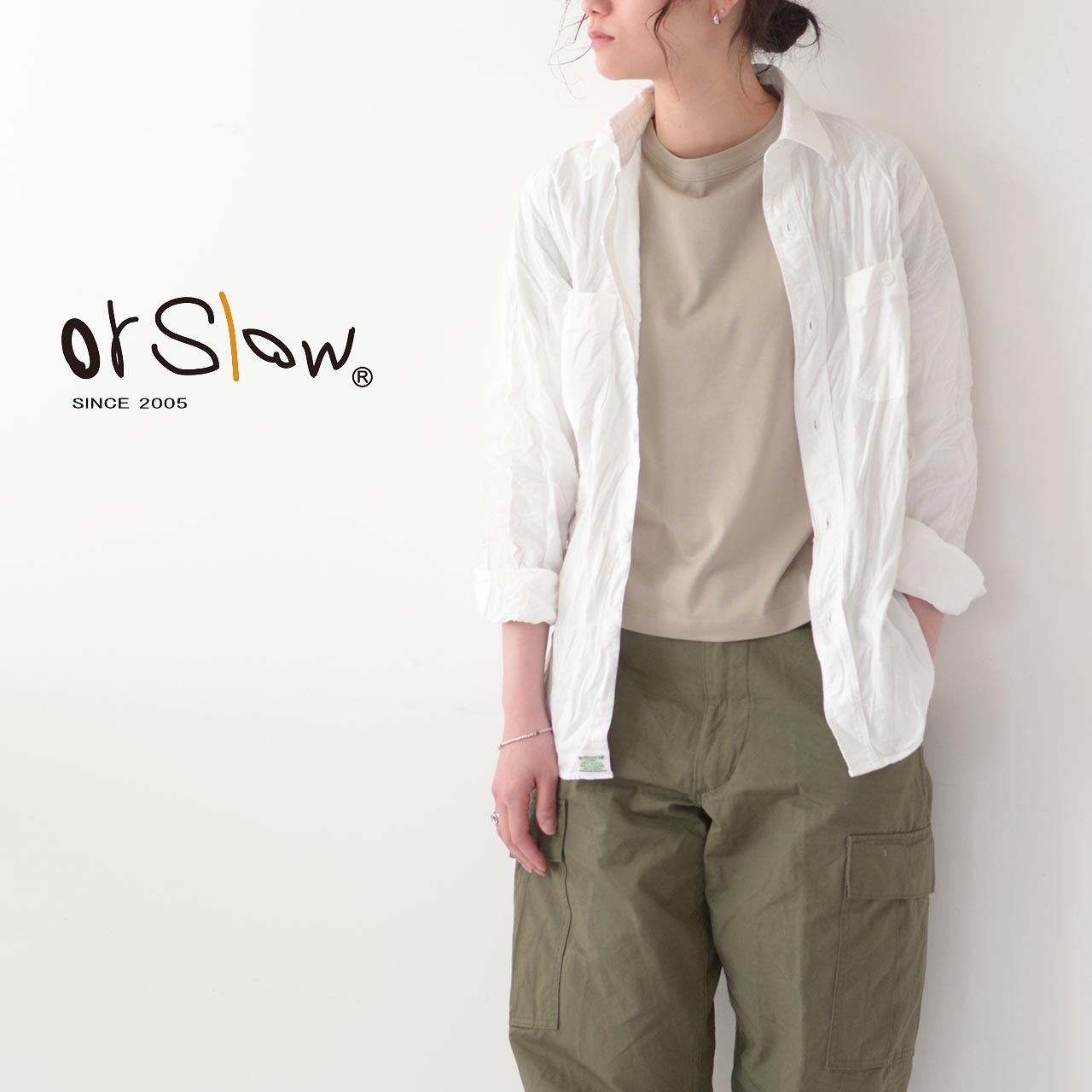 楽天市場】orslow [オアスロウ] WORK SHIRT WHITE CHAMBRAY [01-8070