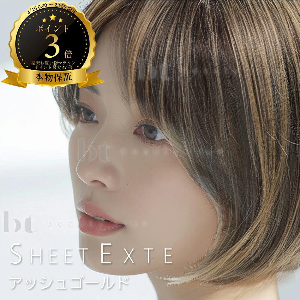 楽天市場】シートエクステ アッシュゴールド 1枚 【送料無料(全国