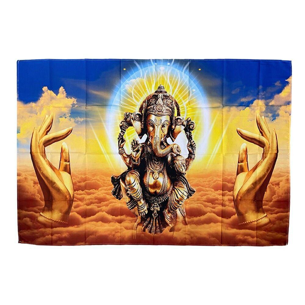 楽天市場】新生活 気楽 風水 タペストリー 祈りの手とガネーシャ 100