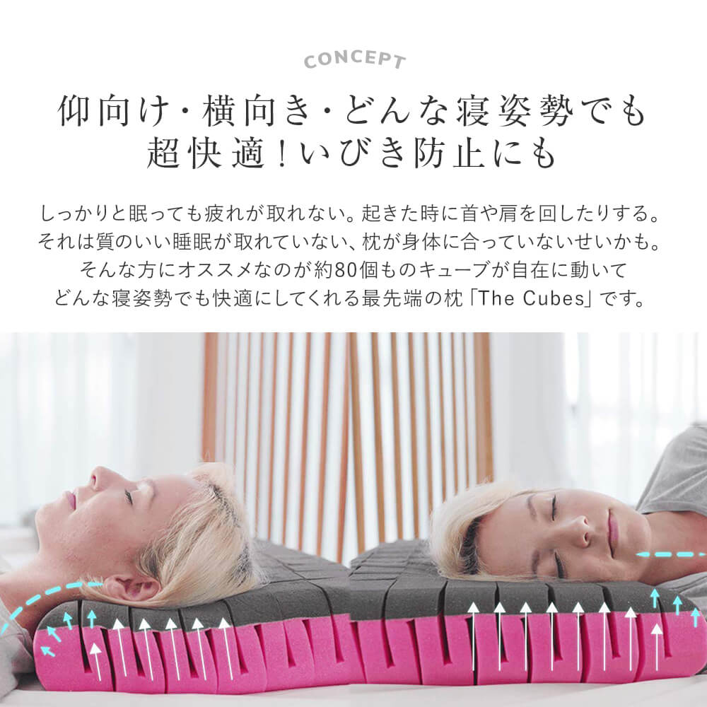 楽天市場】無重力枕 The Cubes スタンダード Mサイズ 56×37×10cm ザ