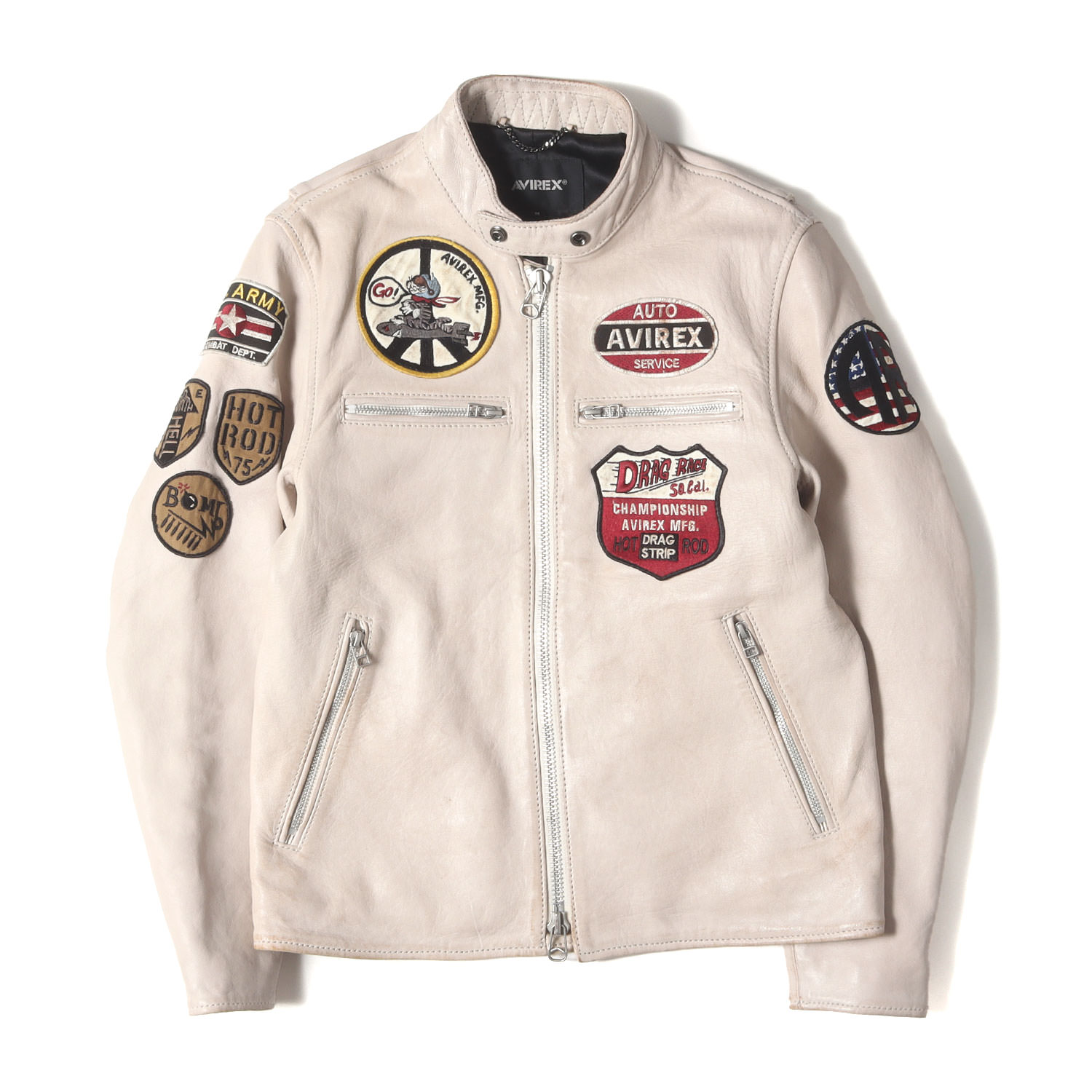 楽天市場】avirex アヴィレックス シングル ライダースジャケットの通販