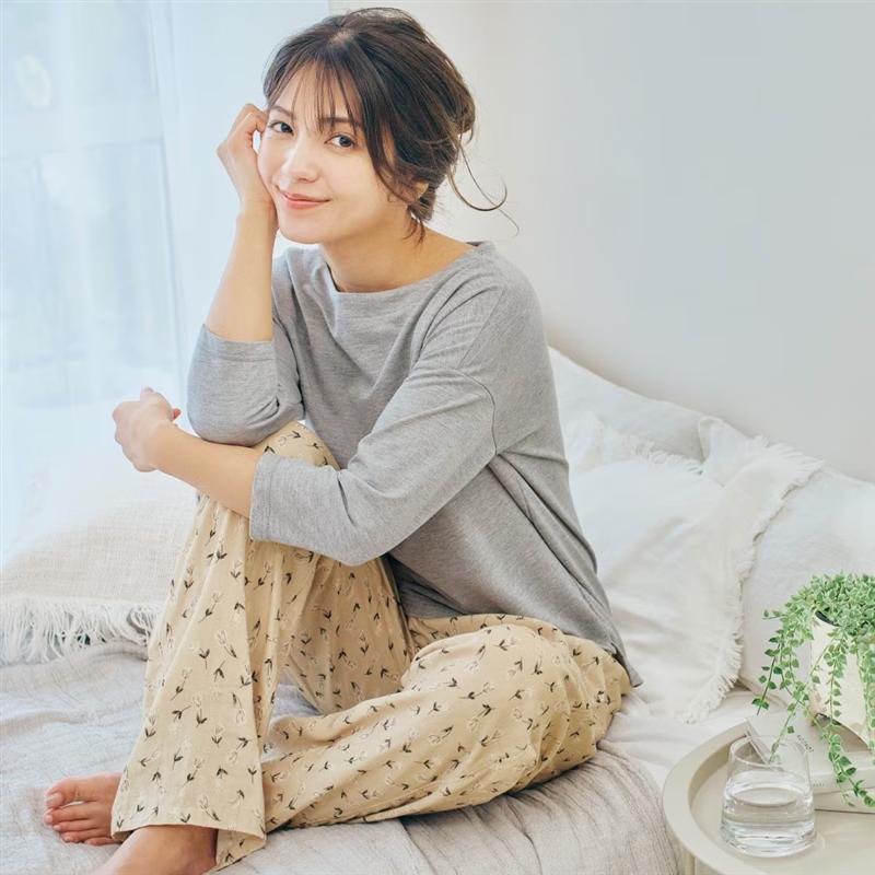 楽天市場】【ベルメゾン】 綿混 七分袖＆ダブルガーゼパンツパジャマ