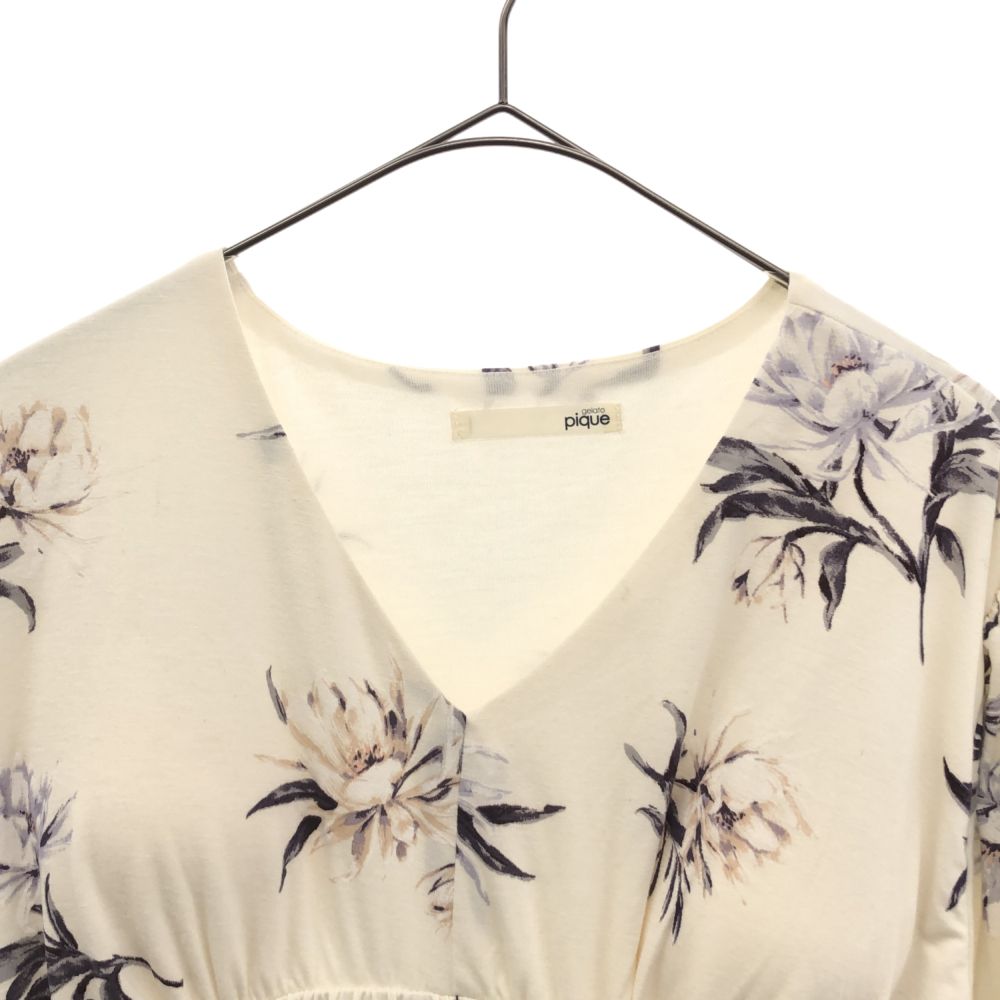 楽天市場】ジェラートピケ 未使用 花柄 長袖 カップ付き ワンピース F