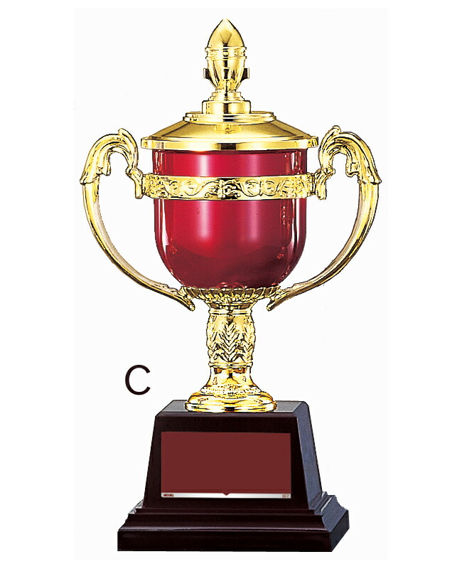 楽天市場】優勝カップ 高さ225mm 文字無料 樹脂製 赤い優勝カップ 盾